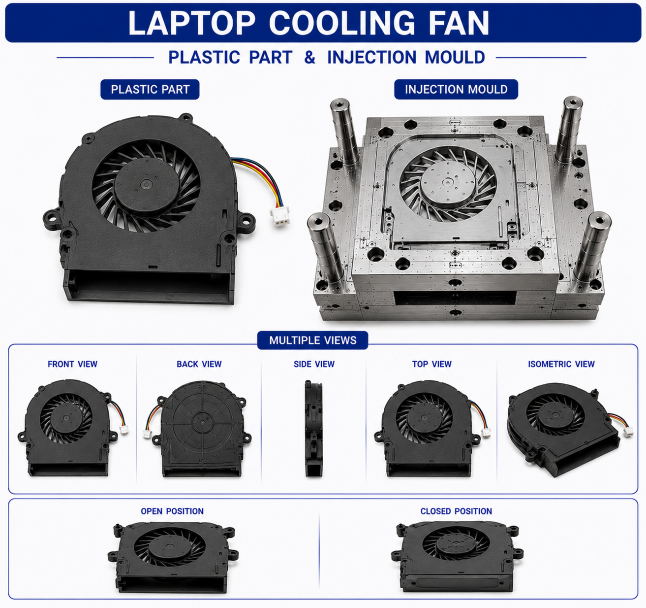 Laptop Plastic Cooling Fan